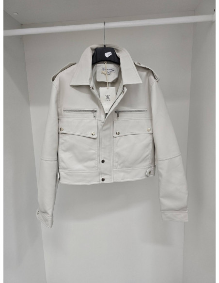 Kurtka eco skóra beige 23052